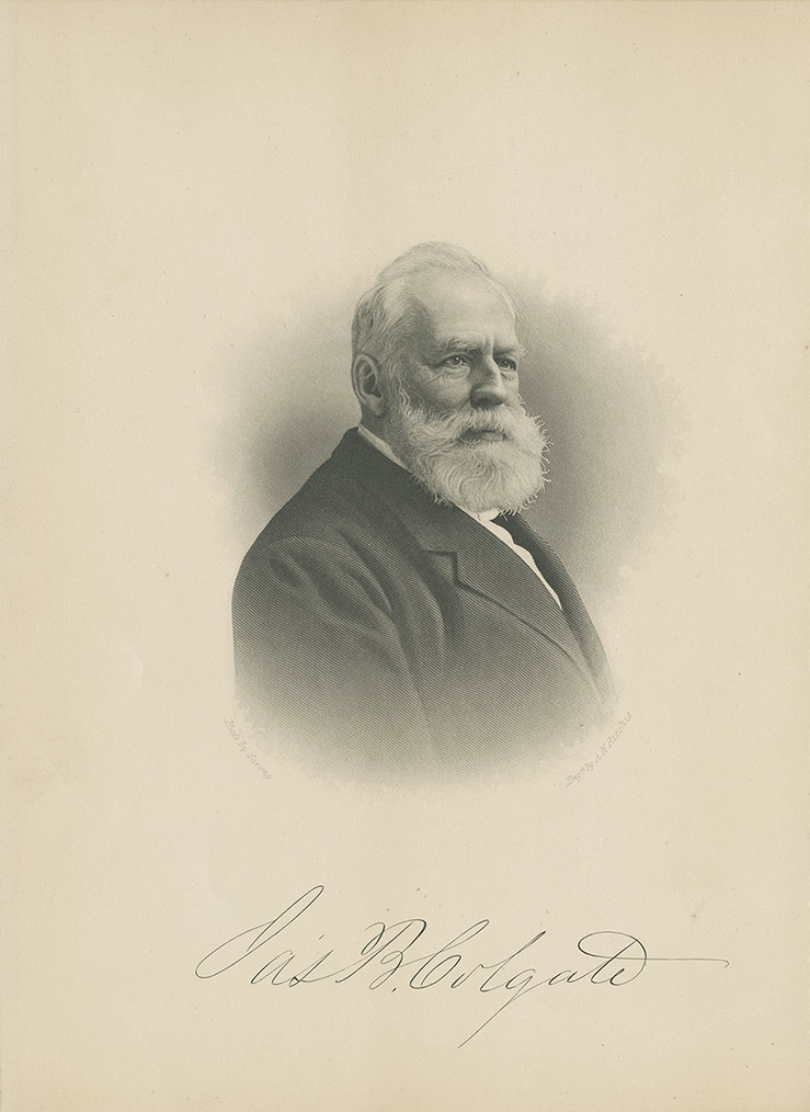 portrait sketch of James B Colgate