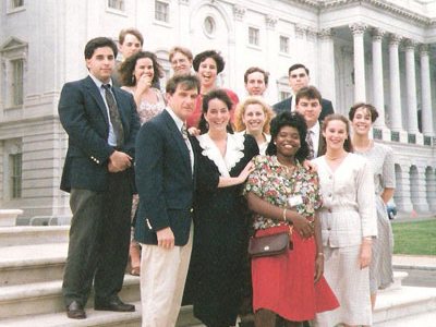 Group of students on steps of Capitol Building