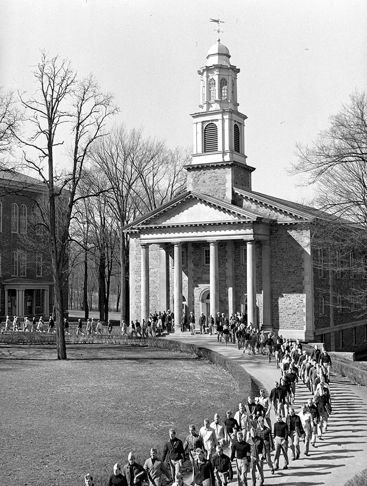 Cadets leave Memorial Chapel