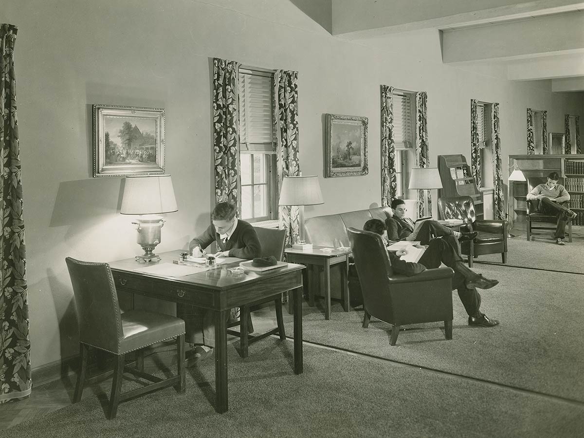 Students study in luxurious study room