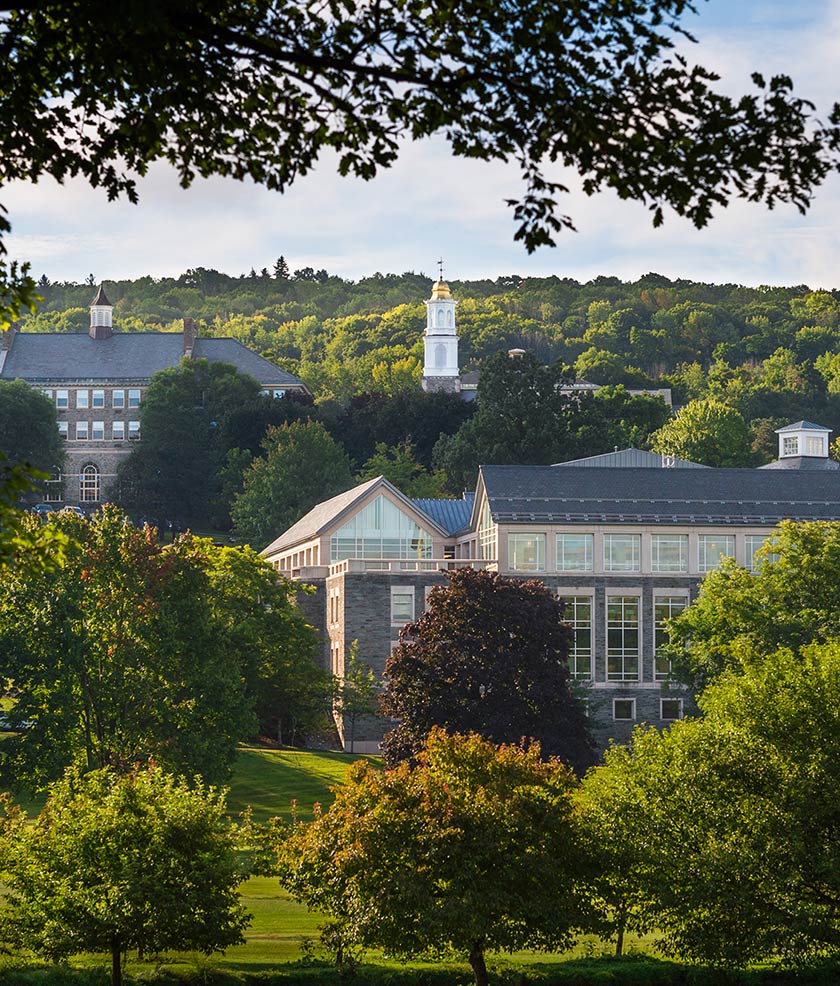 Scenic view of the Colgate hillside and Memorial Chapel